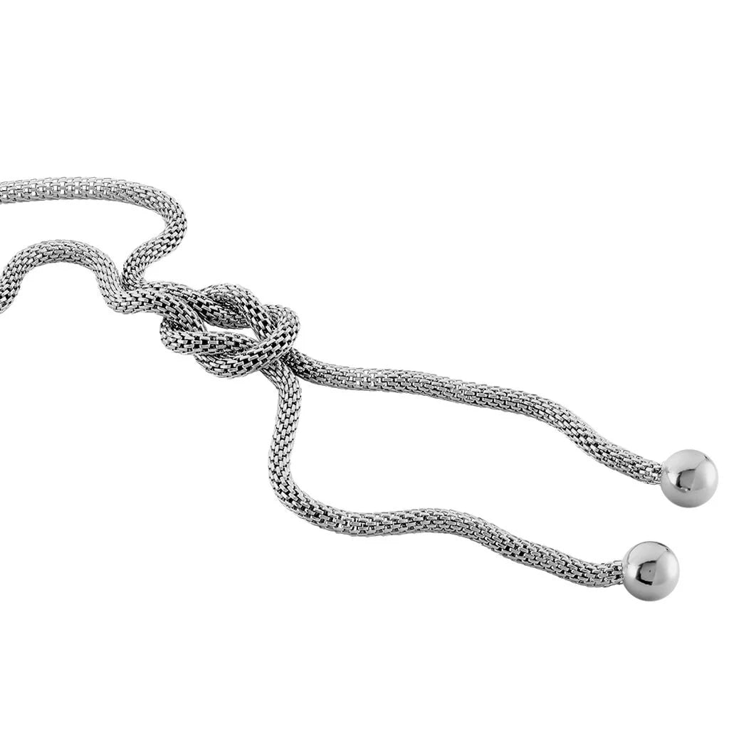 Cadena de acero rolo plateada ajustable