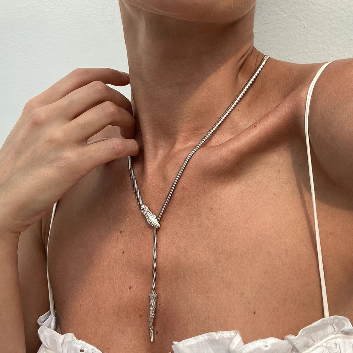 Collar ajustable de serpiente Medusa